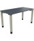 Schreibtisch All in One, manuell höhenverstellbar, 68-82cm (H), 140x70cm (BxT), rechteckig, lavagrau / silberaluminium