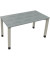 Schreibtisch All in One, manuell höhenverstellbar, 68-82cm (H), 140x70cm (BxT), rechteckig, beton hell / silberaluminium