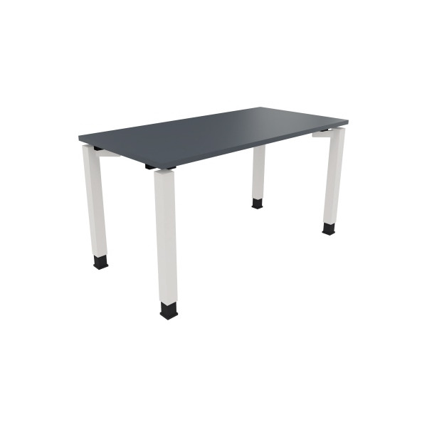 4003969076242 - Schreibtisch All in One 810030982 manuell höhenverstellbar 68-82cm (H) 140x70cm (BxT) rechteckig lavagrau   verkehrsweiß 40