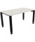 Schreibtisch All in One, manuell höhenverstellbar, 68-82cm (H), 140x80cm (BxT), rechteckig, weiß / anthrazit metallic