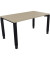 Schreibtisch All in One, manuell höhenverstellbar, 68-82cm (H), 140x80cm (BxT), rechteckig, eiche natur / anthrazit metallic