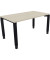 Schreibtisch All in One, manuell höhenverstellbar, 68-82cm (H), 140x80cm (BxT), rechteckig, akazie hell / anthrazit metallic