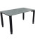 Schreibtisch All in One, manuell höhenverstellbar, 68-82cm (H), 140x80cm (BxT), rechteckig, beton hell / anthrazit metallic