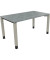 Schreibtisch All in One, manuell höhenverstellbar, 68-82cm (H), 140x80cm (BxT), rechteckig, beton hell / silberaluminium