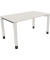 Schreibtisch All in One, manuell höhenverstellbar, 68-82cm (H), 140x80cm (BxT), rechteckig, weiß / weiß