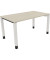 Schreibtisch All in One, manuell höhenverstellbar, 68-82cm (H), 140x80cm (BxT), rechteckig, akazie hell / weiß