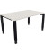 Schreibtisch All in One, manuell höhenverstellbar, 68-82cm (H), 140x90cm (BxT), rechteckig, weiß / anthrazit metallic