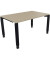Schreibtisch All in One, manuell höhenverstellbar, 68-82cm (H), 140x90cm (BxT), rechteckig, eiche natur / anthrazit metallic