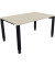 Schreibtisch All in One, manuell höhenverstellbar, 68-82cm (H), 140x90cm (BxT), rechteckig, akazie hell / anthrazit metallic