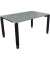 Schreibtisch All in One, manuell höhenverstellbar, 68-82cm (H), 140x90cm (BxT), rechteckig, beton hell / anthrazit metallic