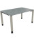 Schreibtisch All in One, manuell höhenverstellbar, 68-82cm (H), 140x90cm (BxT), rechteckig, beton hell / silberaluminium