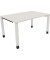 Schreibtisch All in One, manuell höhenverstellbar, 68-82cm (H), 140x90cm (BxT), rechteckig, weiß / weiß