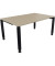 Schreibtisch All in One, manuell höhenverstellbar, 68-82cm (H), 160x100cm (BxT), rechteckig, eiche natur / anthrazit metallic