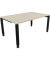 Schreibtisch All in One, manuell höhenverstellbar, 68-82cm (H), 160x100cm (BxT), rechteckig, akazie hell / anthrazit metallic
