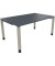 Schreibtisch All in One, manuell höhenverstellbar, 68-82cm (H), 160x100cm (BxT), rechteckig, lavagrau / silberaluminium