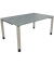 Schreibtisch All in One, manuell höhenverstellbar, 68-82cm (H), 160x100cm (BxT), rechteckig, beton hell / silberaluminium