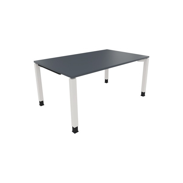 4003969077744 - Schreibtisch All in One 810031882 manuell höhenverstellbar 68-82cm (H) 160x100cm (BxT) rechteckig lavagrau   verkehrsweiß 4