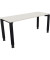 Schreibtisch All in One, manuell höhenverstellbar, 68-82cm (H), 160x60cm (BxT), rechteckig, weiß / anthrazit metallic