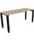 Schreibtisch All in One, manuell höhenverstellbar, 68-82cm (H), 160x60cm (BxT), rechteckig, eiche natur / anthrazit metallic
