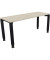 Schreibtisch All in One, manuell höhenverstellbar, 68-82cm (H), 160x60cm (BxT), rechteckig, akazie hell / anthrazit metallic