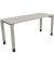 Schreibtisch All in One, manuell höhenverstellbar, 68-82cm (H), 160x60cm (BxT), rechteckig, lichtgrau / silberaluminium