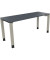 Schreibtisch All in One, manuell höhenverstellbar, 68-82cm (H), 160x60cm (BxT), rechteckig, lavagrau / silberaluminium