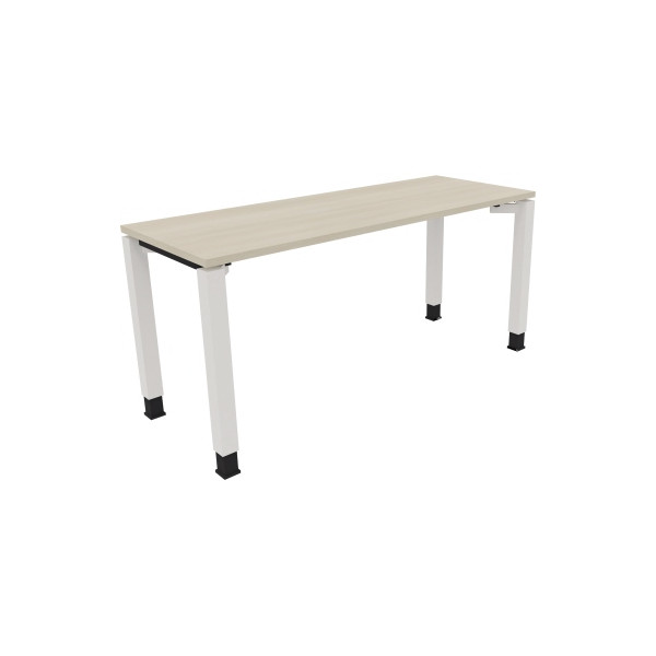 4003969076716 - Schreibtisch All in One 810032172 höhenverstellbar 68-82cm (H) rechteckig akazie hell   verkehrsweiß 4003969076716 Soennecken