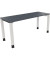 Schreibtisch All in One, manuell höhenverstellbar, 68-82cm (H), 160x60cm (BxT), rechteckig, lavagrau / weiß