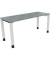 Schreibtisch All in One, manuell höhenverstellbar, 68-82cm (H), 160x70cm (BxT), rechteckig, beton hell / weiß