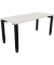 Schreibtisch All in One, manuell höhenverstellbar, 68-82cm (H), 160x70cm (BxT), rechteckig, weiß / anthrazit metallic