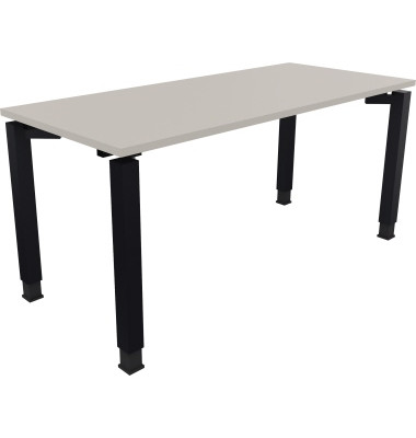 Schreibtisch All in One, manuell höhenverstellbar, 68-82cm (H), 160x70cm (BxT), rechteckig, lichtgrau / anthrazit metallic Schreibtisch All in One, manuell höhenverstellbar, 68-82cm (H), 160x70cm (BxT), rechteckig, lichtgrau / anthrazit metallic