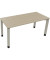 Schreibtisch All in One, manuell höhenverstellbar, 68-82cm (H), 160x70cm (BxT), rechteckig, eiche natur / silberaluminium
