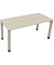 Schreibtisch All in One, manuell höhenverstellbar, 68-82cm (H), 160x70cm (BxT), rechteckig, akazie hell / silberaluminium