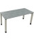 Schreibtisch All in One, manuell höhenverstellbar, 68-82cm (H), 160x70cm (BxT), rechteckig, beton hell / silberaluminium