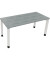 Schreibtisch All in One, manuell höhenverstellbar, 68-82cm (H), 160x70cm (BxT), rechteckig, beton hell / weiß