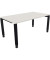 Schreibtisch All in One, manuell höhenverstellbar, 68-82cm (H), 160x90cm (BxT), rechteckig, weiß / anthrazit metallic