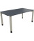 Schreibtisch All in One, manuell höhenverstellbar, 68-82cm (H), 160x90cm (BxT), rechteckig, lavagrau / silberaluminium