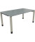 Schreibtisch All in One, manuell höhenverstellbar, 68-82cm (H), 160x90cm (BxT), rechteckig, beton hell / silberaluminium