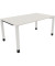 Schreibtisch All in One, manuell höhenverstellbar, 68-82cm (H), 160x90cm (BxT), rechteckig, weiß / weiß