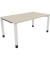Schreibtisch All in One, manuell höhenverstellbar, 68-82cm (H), 160x90cm (BxT), rechteckig, akazie hell / weiß