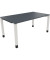 Schreibtisch All in One, manuell höhenverstellbar, 68-82cm (H), 160x90cm (BxT), rechteckig, lavagrau / weiß