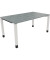 Schreibtisch All in One, manuell höhenverstellbar, 68-82cm (H), 160x90cm (BxT), rechteckig, beton hell / weiß