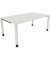 Schreibtisch All in One, manuell höhenverstellbar, 68-82cm (H), 180x100cm (BxT), rechteckig, weiß / weiß