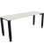 Schreibtisch All in One, manuell höhenverstellbar, 68-82cm (H), 180x100cm (BxT), rechteckig, weiß / anthrazit metallic