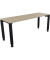 Schreibtisch All in One, manuell höhenverstellbar, 68-82cm (H), 180x60cm (BxT), rechteckig, eiche natur / anthrazit metallic