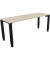 Schreibtisch All in One, manuell höhenverstellbar, 68-82cm (H), 180x60cm (BxT), rechteckig, akazie hell / anthrazit metallic