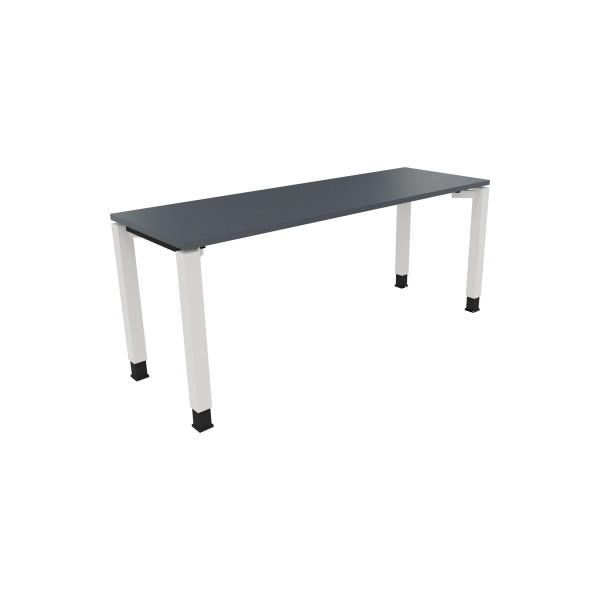 4003969078123 - Schreibtisch All in One 810033382 manuell höhenverstellbar 68-82cm (H) 180x60cm (BxT) rechteckig lavagrau   verkehrsweiß 40