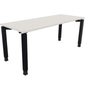 Schreibtisch All in One, manuell höhenverstellbar, 68-82cm (H), 180x70cm (BxT), rechteckig, weiß / anthrazit metallic