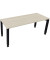 Schreibtisch All in One, manuell höhenverstellbar, 68-82cm (H), 180x70cm (BxT), rechteckig, akazie hell / anthrazit metallic