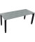Schreibtisch All in One, manuell höhenverstellbar, 68-82cm (H), 180x70cm (BxT), rechteckig, beton hell / anthrazit metallic